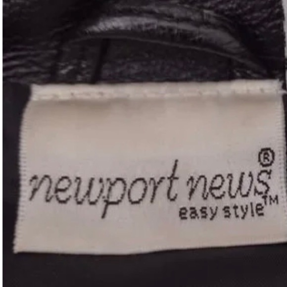 Newport News Black Leather Jacket - Picture 3 of 3